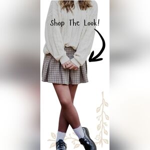 Shinestar Medium Plaid Schoolgirl Pleated Skirt